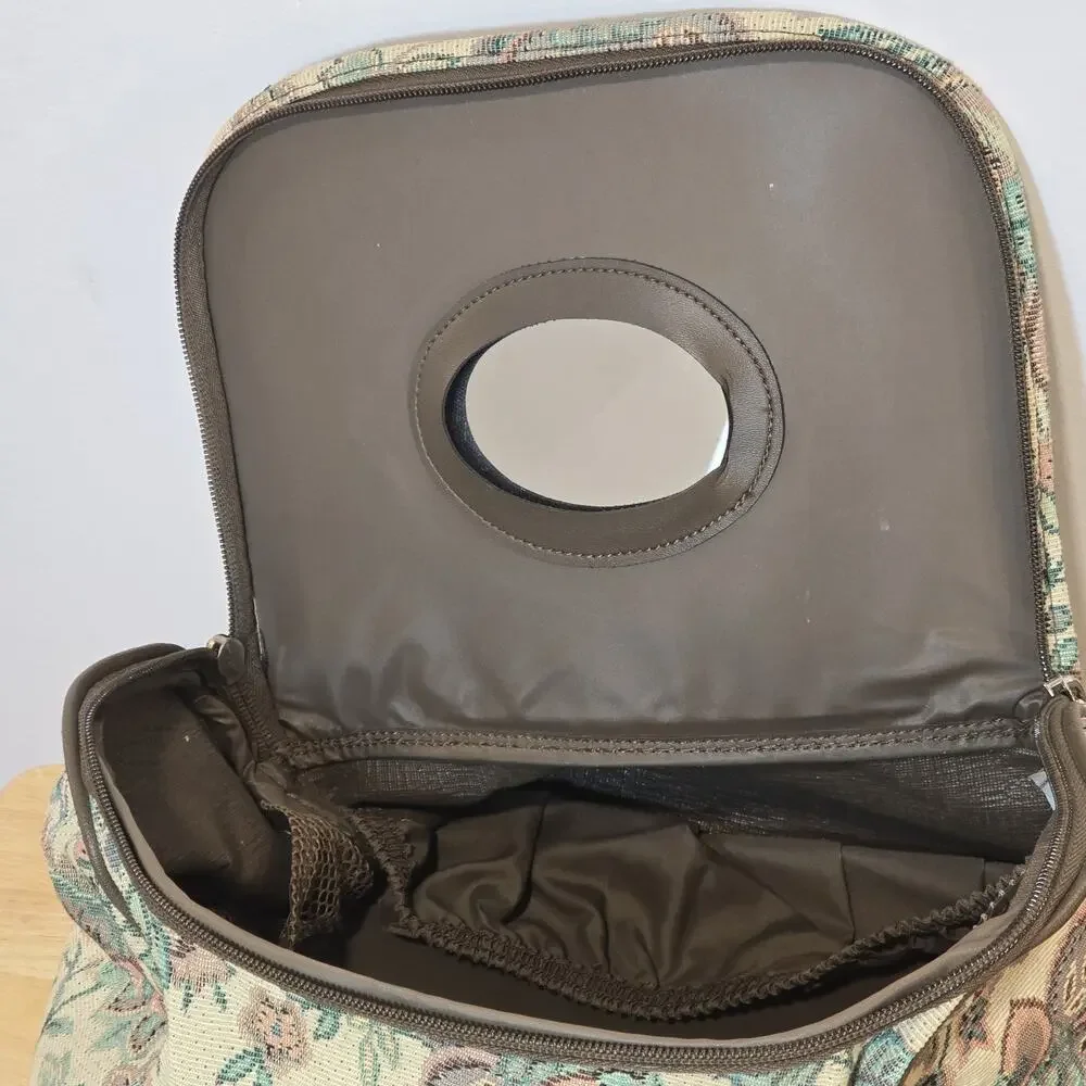American Tourister Tapestry Vtg Luggage Case Carry On Makeup Toiletries Bag 13x9